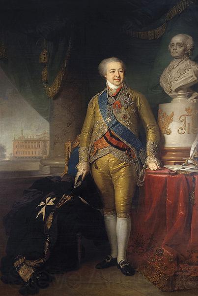 Vladimir Lukich Borovikovsky Portrait of prince Alexander Kurakine France oil painting art